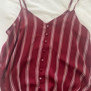 Women’s red striped tank